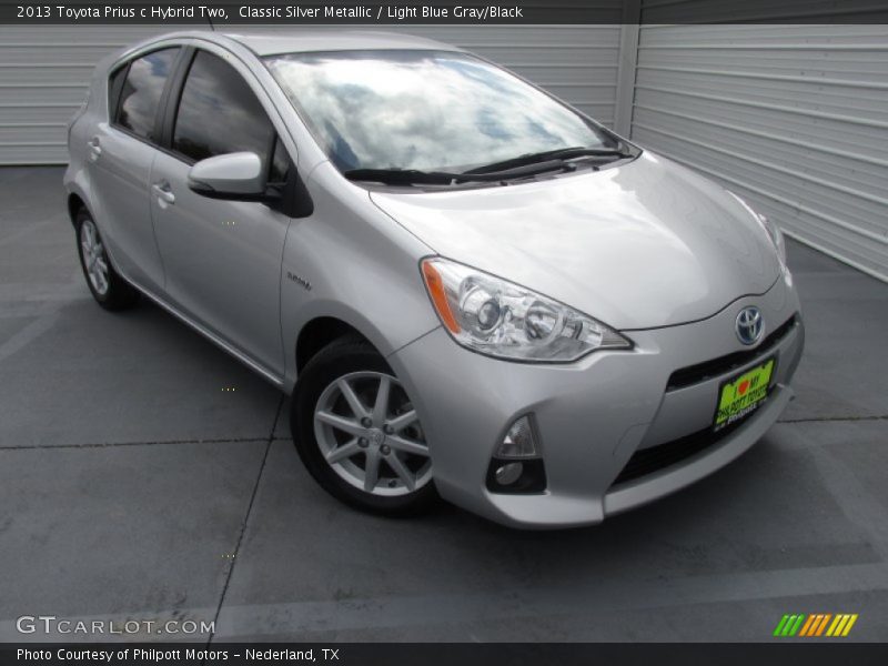 Classic Silver Metallic / Light Blue Gray/Black 2013 Toyota Prius c Hybrid Two