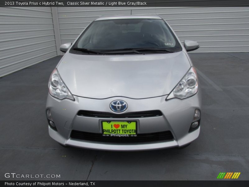 Classic Silver Metallic / Light Blue Gray/Black 2013 Toyota Prius c Hybrid Two