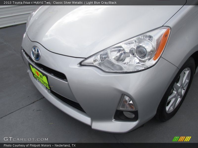 Classic Silver Metallic / Light Blue Gray/Black 2013 Toyota Prius c Hybrid Two