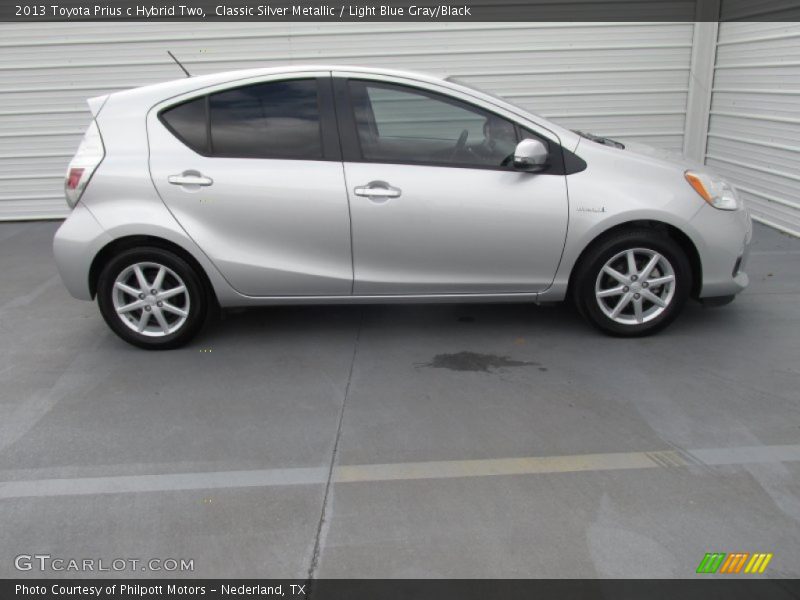 Classic Silver Metallic / Light Blue Gray/Black 2013 Toyota Prius c Hybrid Two