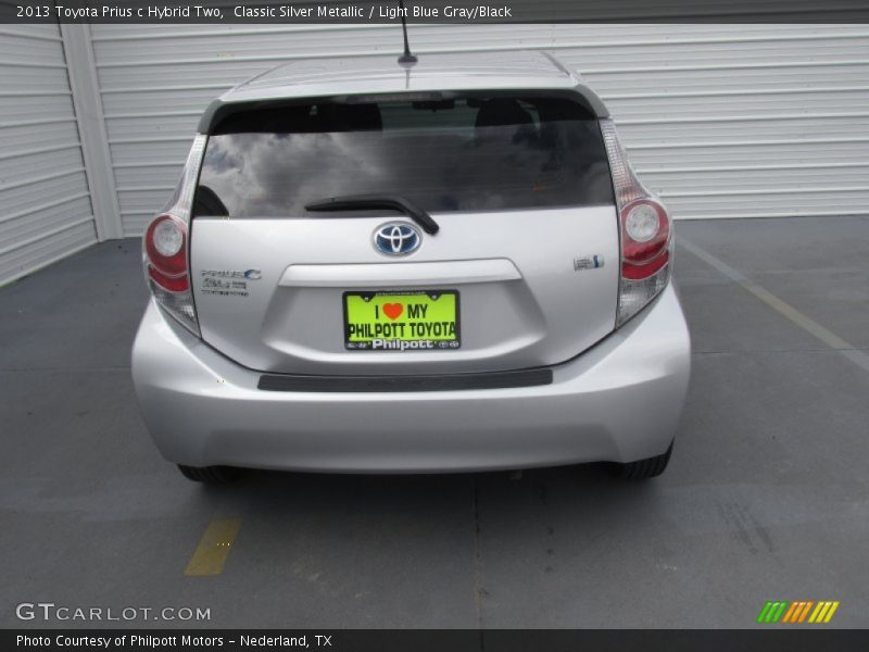 Classic Silver Metallic / Light Blue Gray/Black 2013 Toyota Prius c Hybrid Two