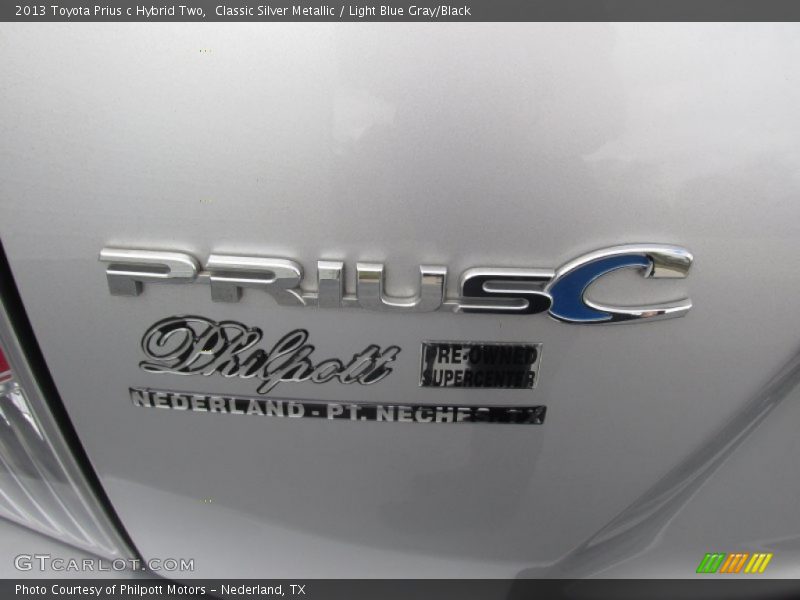 Classic Silver Metallic / Light Blue Gray/Black 2013 Toyota Prius c Hybrid Two