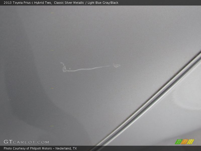 Classic Silver Metallic / Light Blue Gray/Black 2013 Toyota Prius c Hybrid Two