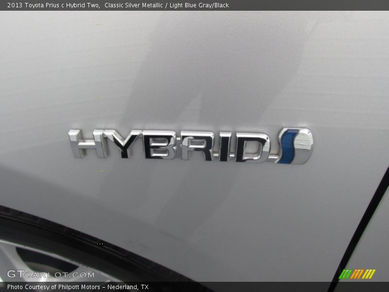 Classic Silver Metallic / Light Blue Gray/Black 2013 Toyota Prius c Hybrid Two