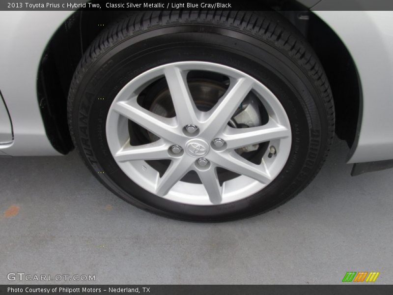 Classic Silver Metallic / Light Blue Gray/Black 2013 Toyota Prius c Hybrid Two