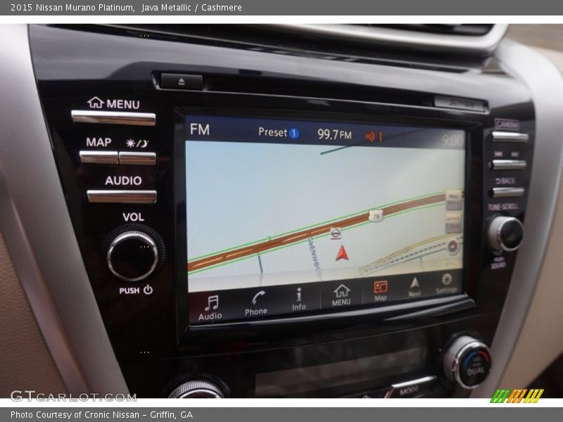 Navigation of 2015 Murano Platinum