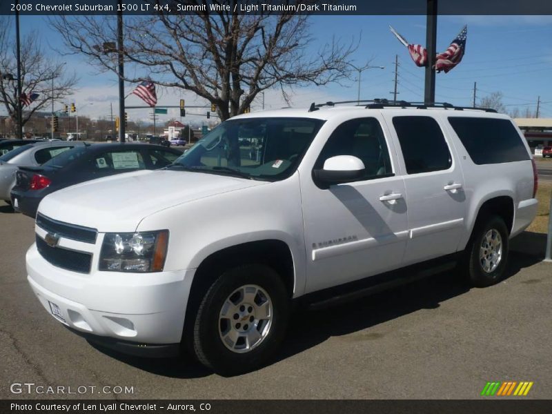 Summit White / Light Titanium/Dark Titanium 2008 Chevrolet Suburban 1500 LT 4x4