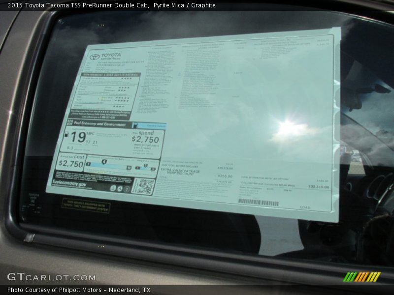 Pyrite Mica / Graphite 2015 Toyota Tacoma TSS PreRunner Double Cab