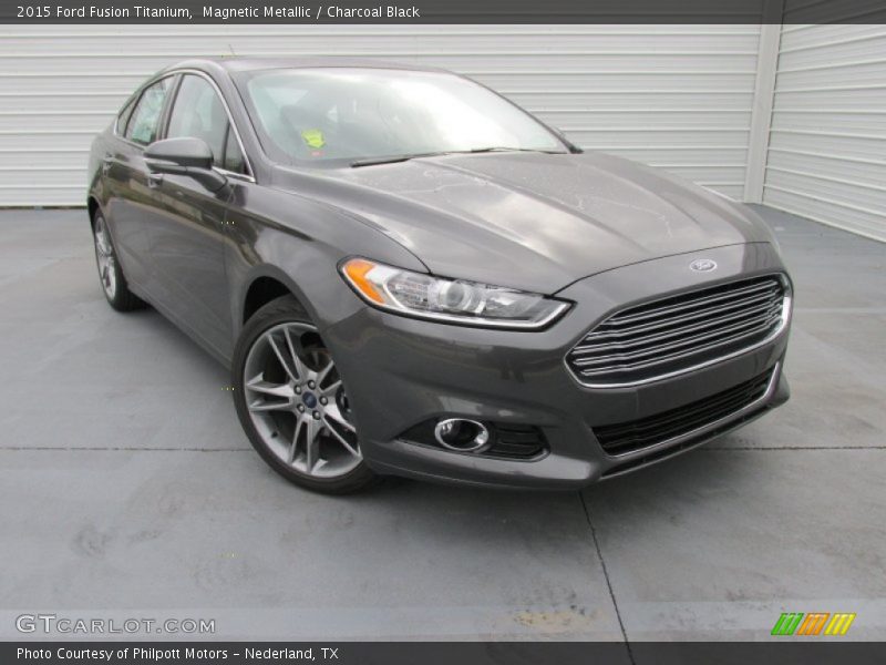 Magnetic Metallic / Charcoal Black 2015 Ford Fusion Titanium