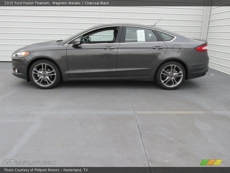 Magnetic Metallic / Charcoal Black 2015 Ford Fusion Titanium