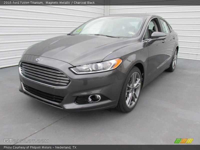Magnetic Metallic / Charcoal Black 2015 Ford Fusion Titanium