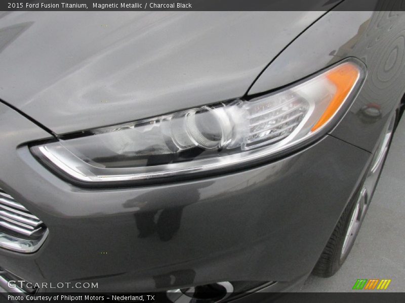 Magnetic Metallic / Charcoal Black 2015 Ford Fusion Titanium