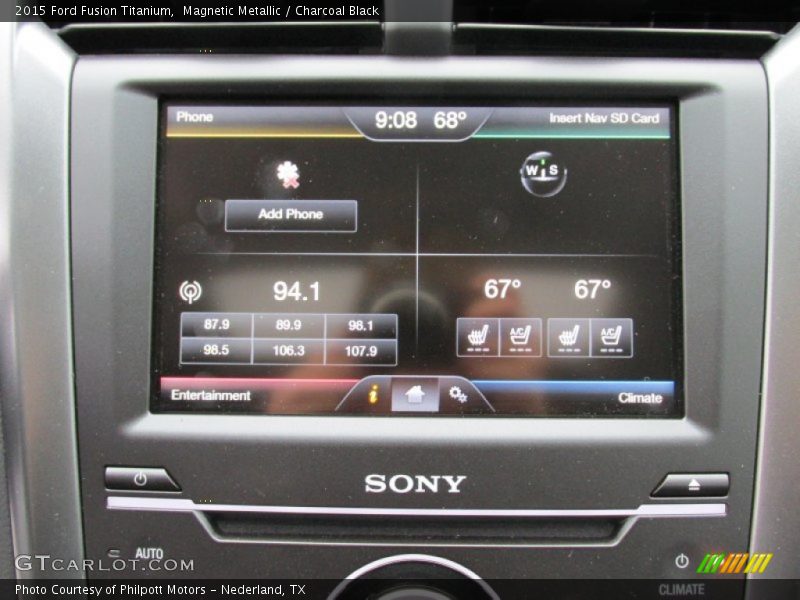 Magnetic Metallic / Charcoal Black 2015 Ford Fusion Titanium