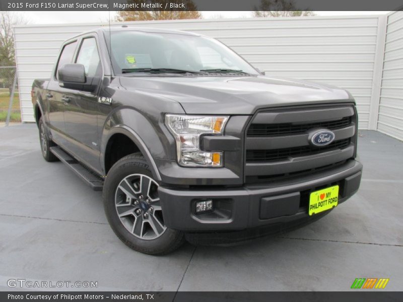 Magnetic Metallic / Black 2015 Ford F150 Lariat SuperCrew