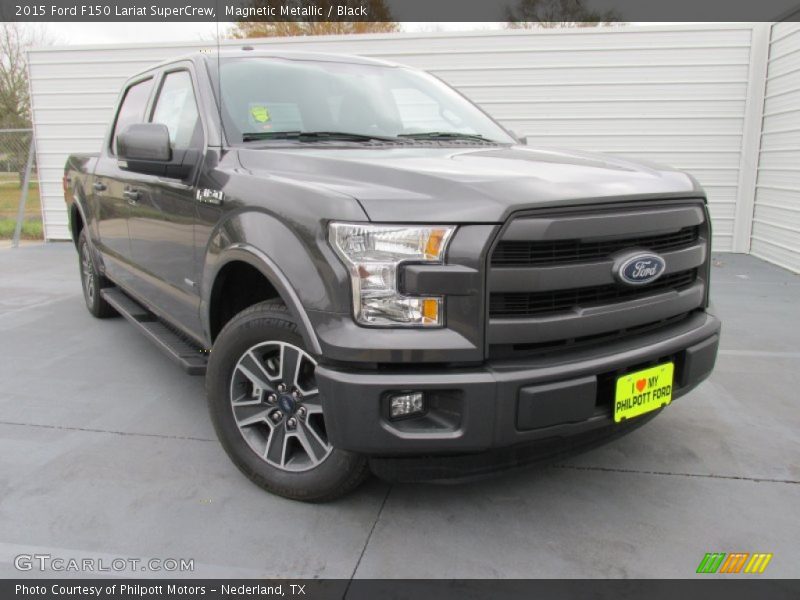 Magnetic Metallic / Black 2015 Ford F150 Lariat SuperCrew