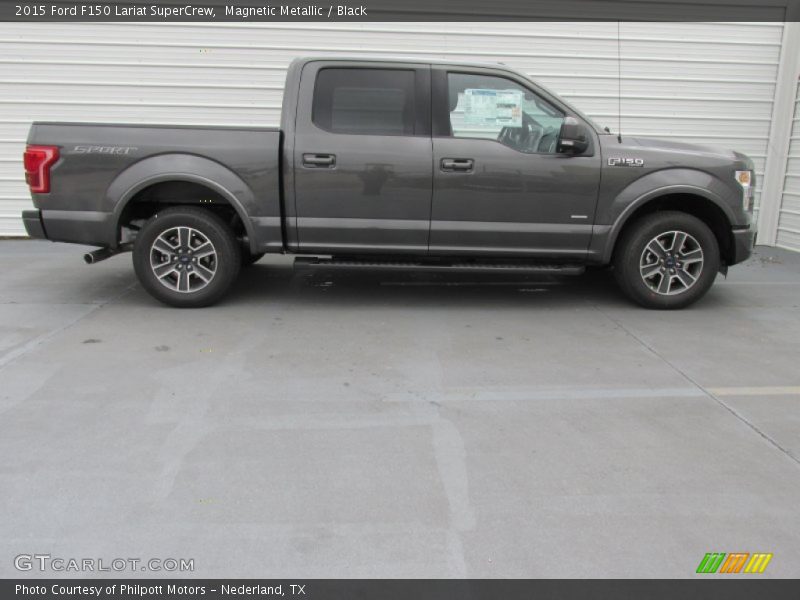 Magnetic Metallic / Black 2015 Ford F150 Lariat SuperCrew