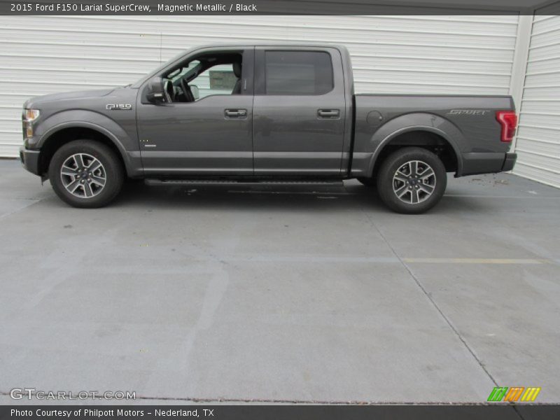 Magnetic Metallic / Black 2015 Ford F150 Lariat SuperCrew