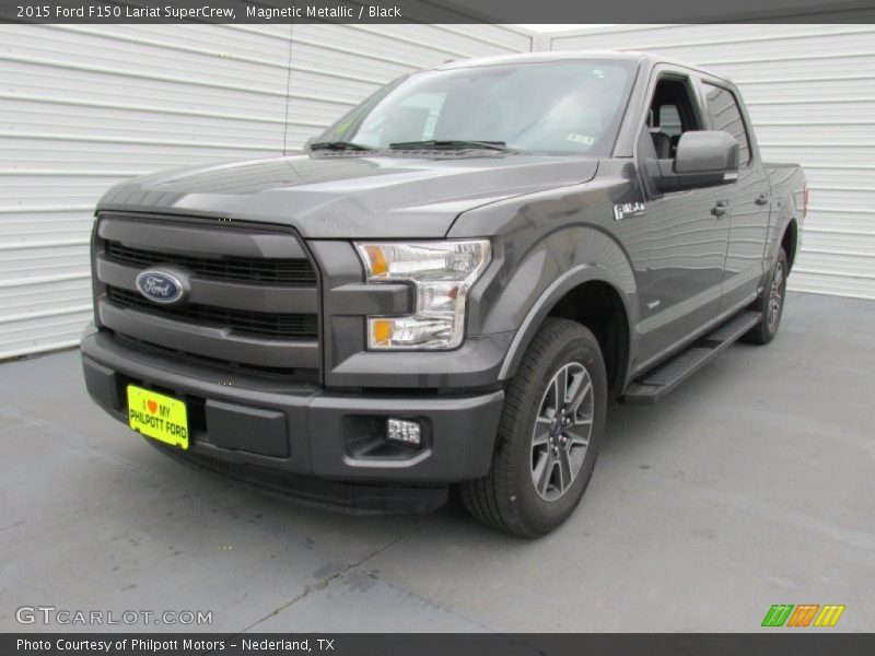 Magnetic Metallic / Black 2015 Ford F150 Lariat SuperCrew
