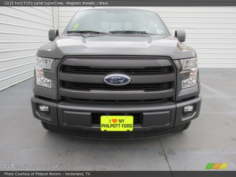 Magnetic Metallic / Black 2015 Ford F150 Lariat SuperCrew
