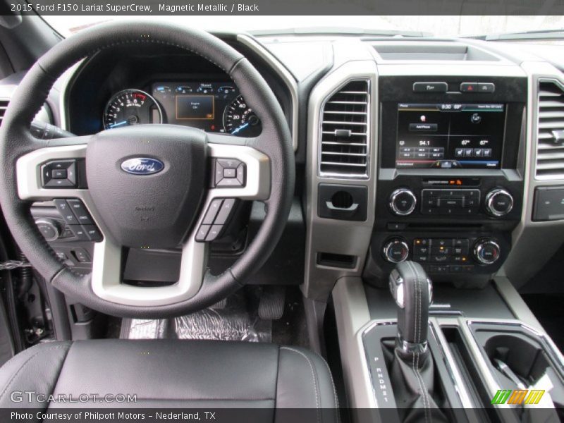 Magnetic Metallic / Black 2015 Ford F150 Lariat SuperCrew