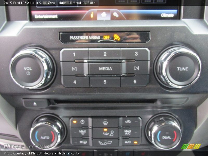 Magnetic Metallic / Black 2015 Ford F150 Lariat SuperCrew