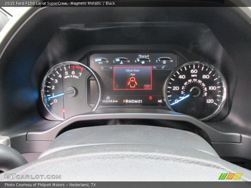 Magnetic Metallic / Black 2015 Ford F150 Lariat SuperCrew