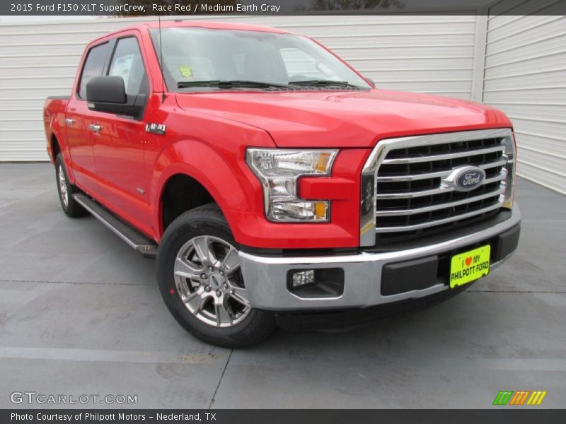 Race Red / Medium Earth Gray 2015 Ford F150 XLT SuperCrew