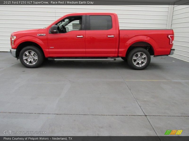 Race Red / Medium Earth Gray 2015 Ford F150 XLT SuperCrew
