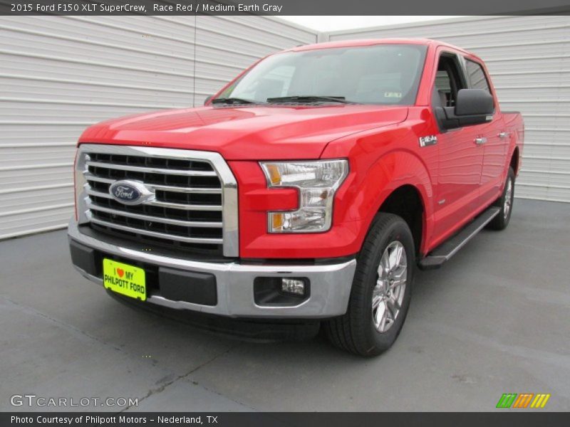 Race Red / Medium Earth Gray 2015 Ford F150 XLT SuperCrew