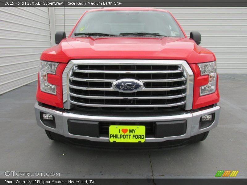 Race Red / Medium Earth Gray 2015 Ford F150 XLT SuperCrew