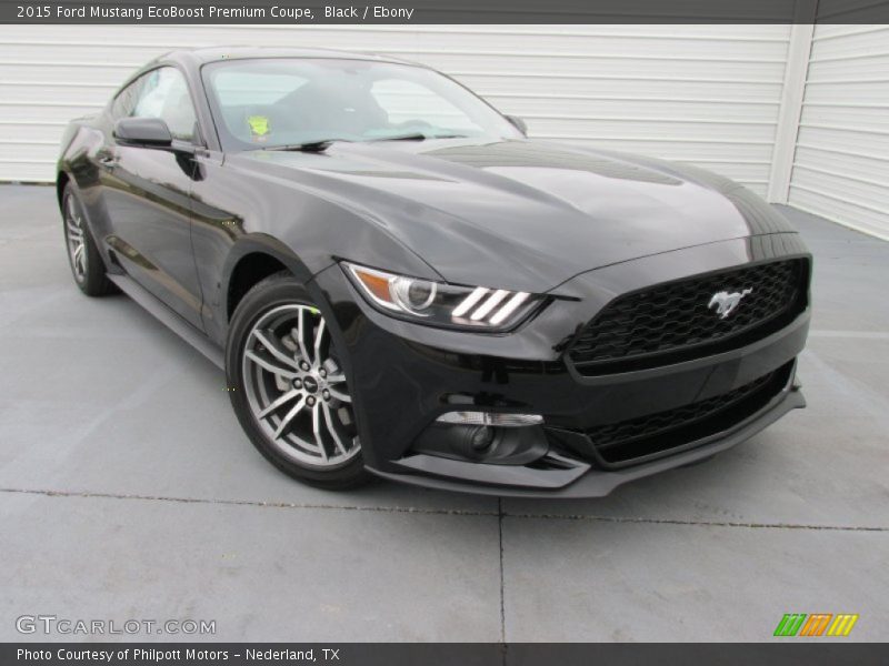 Black / Ebony 2015 Ford Mustang EcoBoost Premium Coupe