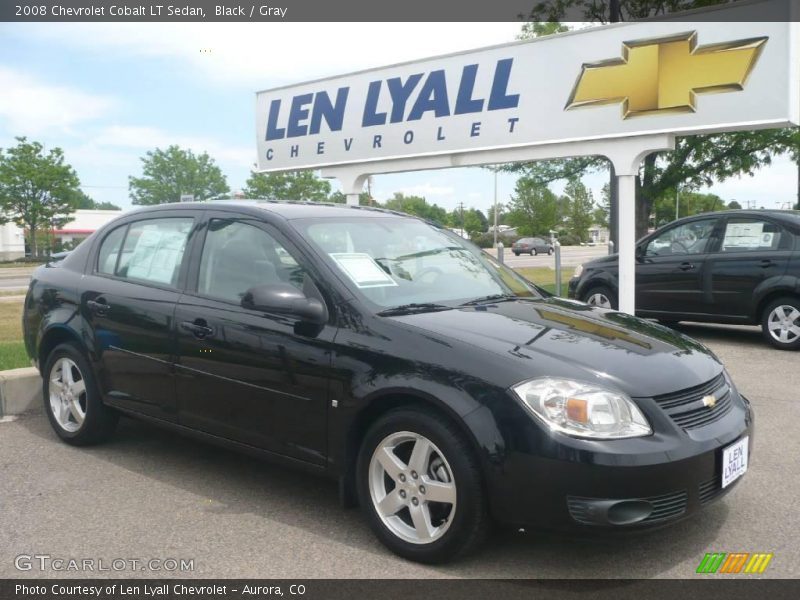Black / Gray 2008 Chevrolet Cobalt LT Sedan