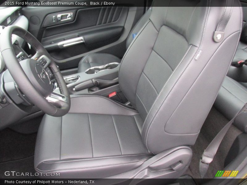 Front Seat of 2015 Mustang EcoBoost Premium Coupe