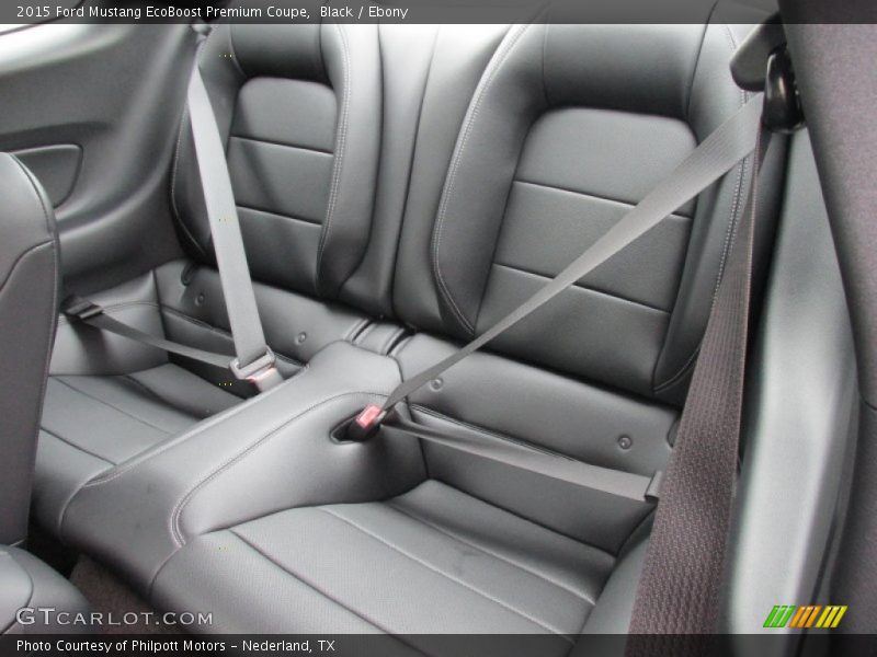 Rear Seat of 2015 Mustang EcoBoost Premium Coupe