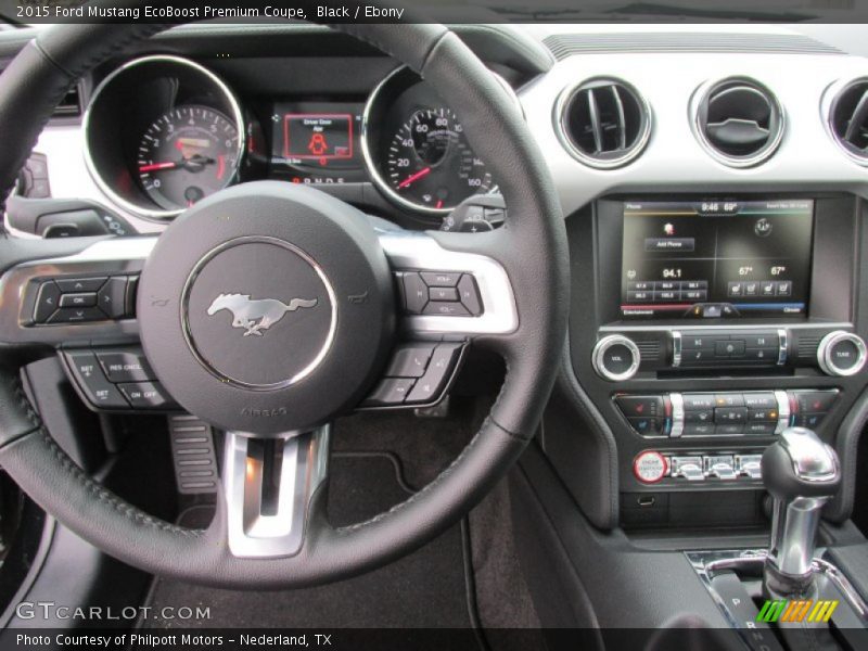 Black / Ebony 2015 Ford Mustang EcoBoost Premium Coupe