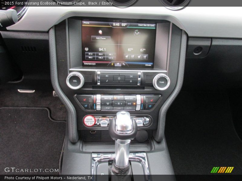 Controls of 2015 Mustang EcoBoost Premium Coupe