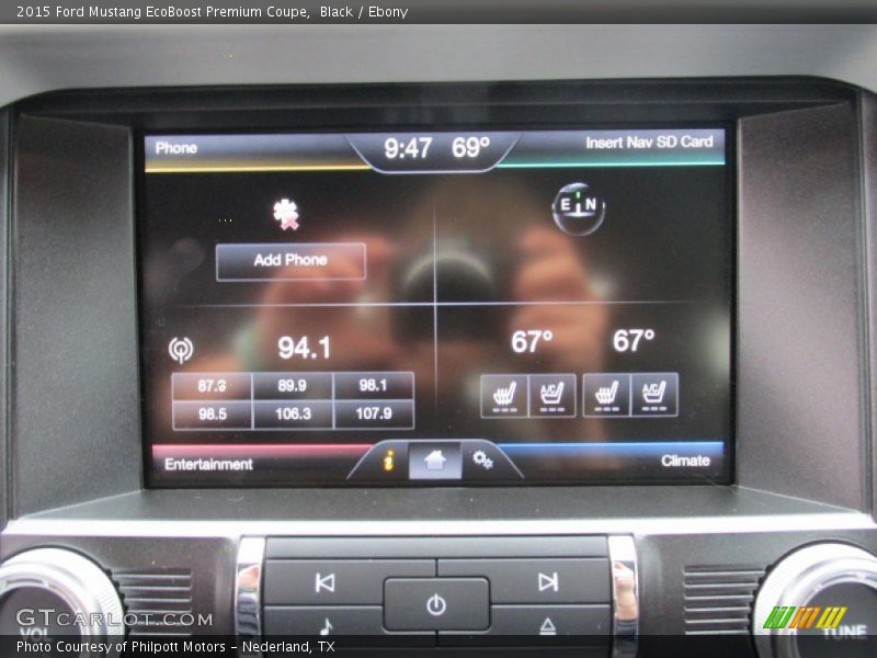 Black / Ebony 2015 Ford Mustang EcoBoost Premium Coupe