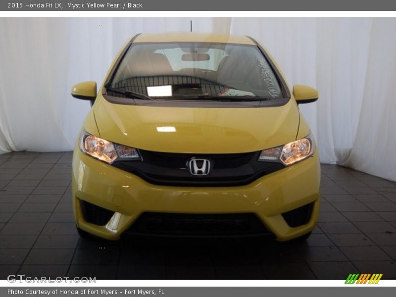 Mystic Yellow Pearl / Black 2015 Honda Fit LX