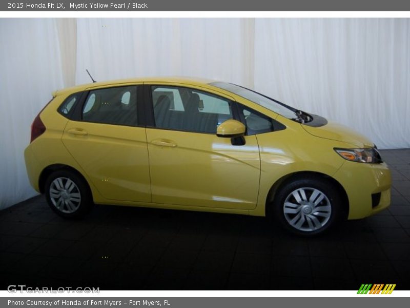 Mystic Yellow Pearl / Black 2015 Honda Fit LX