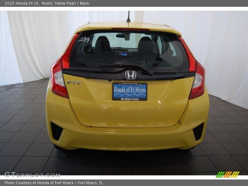 Mystic Yellow Pearl / Black 2015 Honda Fit LX