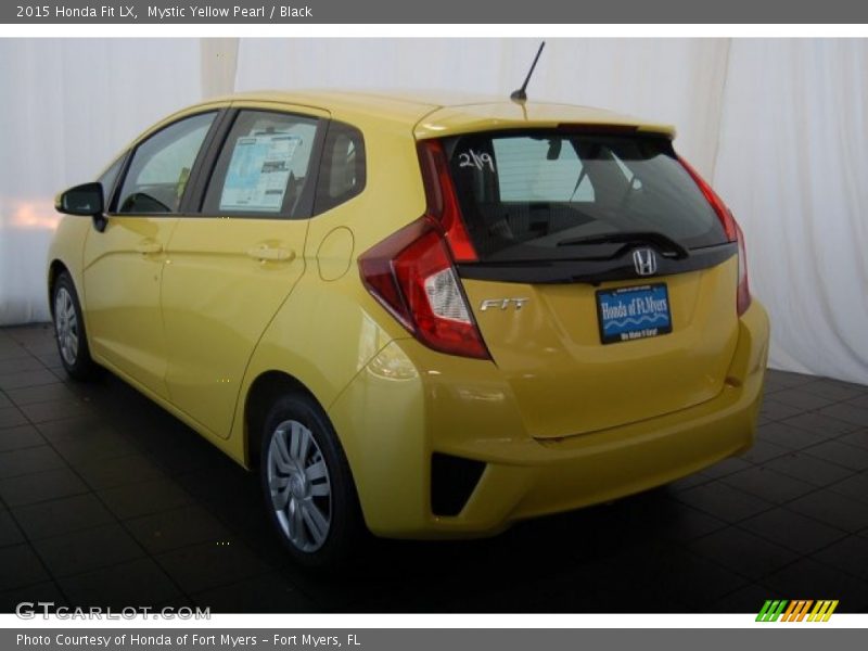 Mystic Yellow Pearl / Black 2015 Honda Fit LX