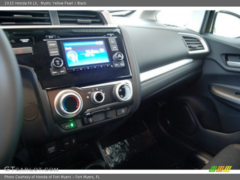 Mystic Yellow Pearl / Black 2015 Honda Fit LX