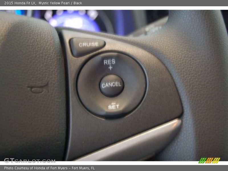 Mystic Yellow Pearl / Black 2015 Honda Fit LX