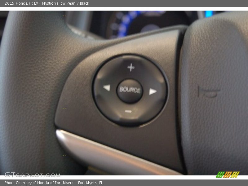 Mystic Yellow Pearl / Black 2015 Honda Fit LX
