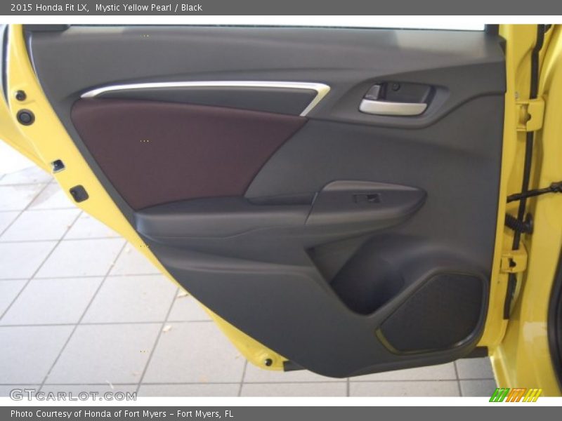 Mystic Yellow Pearl / Black 2015 Honda Fit LX