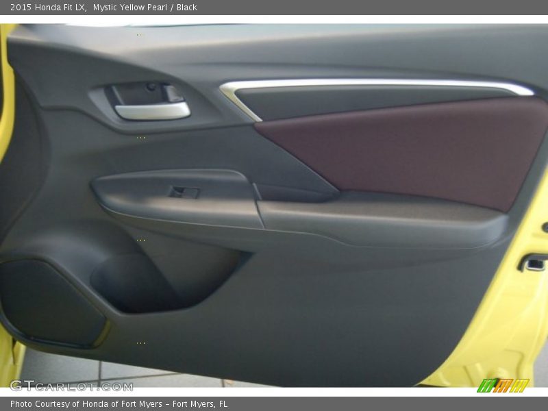 Mystic Yellow Pearl / Black 2015 Honda Fit LX