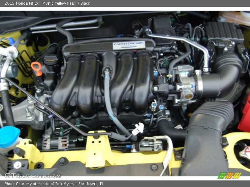 Mystic Yellow Pearl / Black 2015 Honda Fit LX