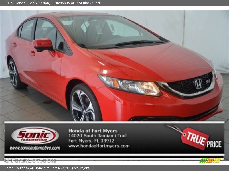 Crimson Pearl / Si Black/Red 2015 Honda Civic Si Sedan