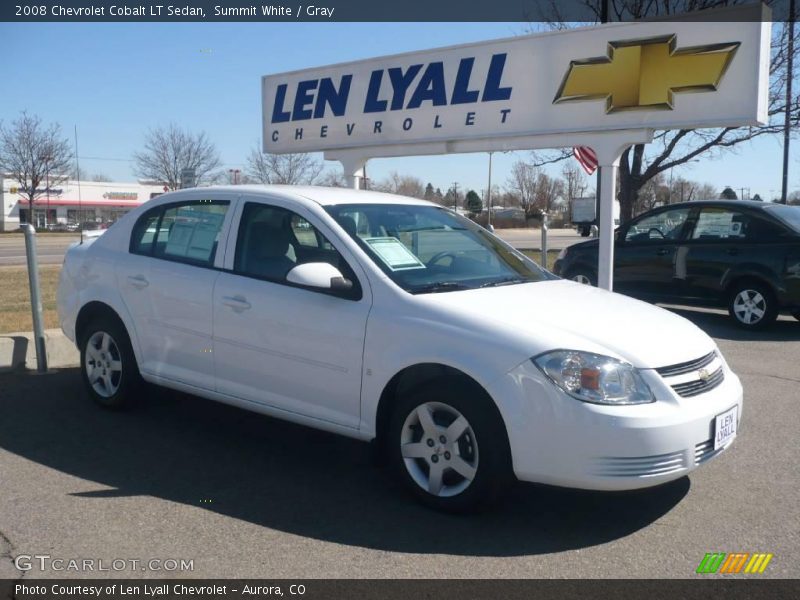 Summit White / Gray 2008 Chevrolet Cobalt LT Sedan