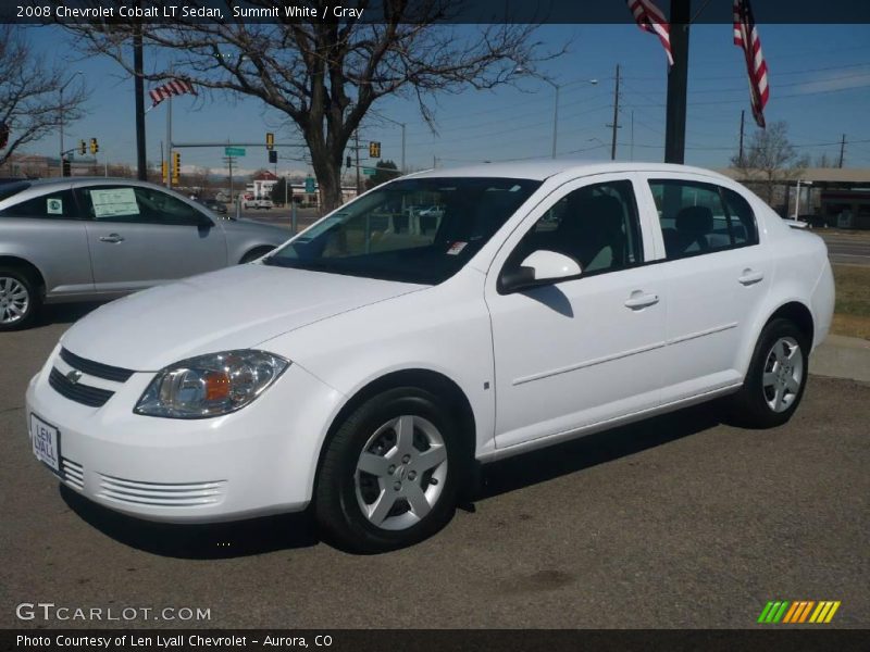 Summit White / Gray 2008 Chevrolet Cobalt LT Sedan